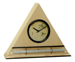 Zen Alarm Clock in Maple Finish, Japanese Leaves Dial Face, harmony in design