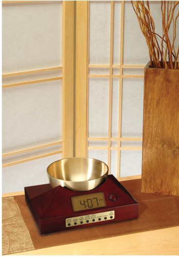 Zen Alarm Clock for a Gentle Awakening with a Bowl Gong