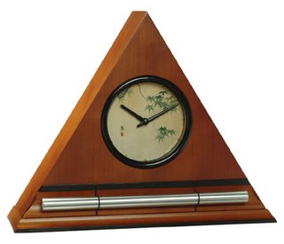Zen Chime Clock with Japanese Maple Leaves in Honey Finish, an alarm clock for your body, mind and spirit