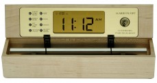 maple meditation timer and chime alarm clock called The Zen Alarm Clock, digital style in maple