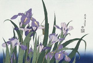 Katsushika Hokusai Ukiyo-e, Japanese Iris