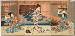 Are You a Light or Heavy Sleeper? Ukiyo-e, A Tea Party by Toyokuni II