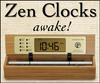 It's exquisite sounds summon your consciousness out of your meditative state with a series of subtle gongs. Once you experience the Zen Timepiece's progressive tones, you'll never want to meditate  any other way.  