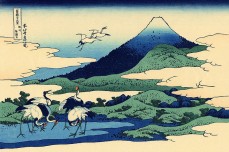 Hokusai Ukiyo-e Print, Umegawa in Sagami Province