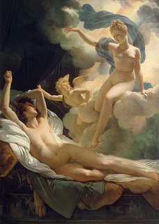 Painting of Morpheus, Phantasos and Iris by baron Guérin - Morpheus God of Dreams & Sleep