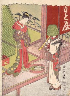 Courtesan of Montoya with Zen Monk by Suzuki Harunobo, ca. 1770