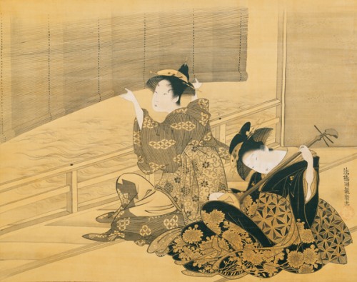 Isoda Koryusai, Japanese (active c. 1764–1788), Courtesan Playing the Samisen