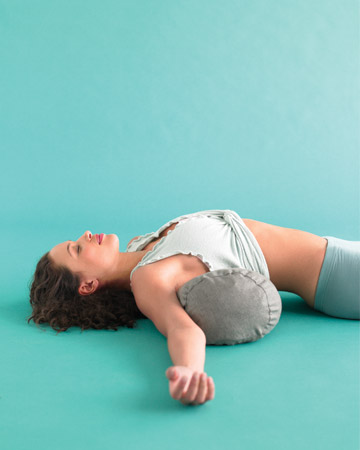 yoga supported fish pose