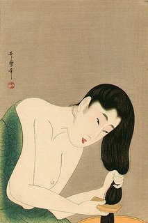 Utamaro Kitagawa, Bijin Combing Her Hair, 1750-1806