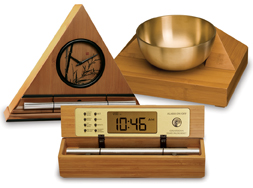 Once you experience the Zen Timepiece's progressive tones, you'll never want to meditate  any other way.  It serves as the perfect meditation timer. Available in 5 wood styles, including bamboo.