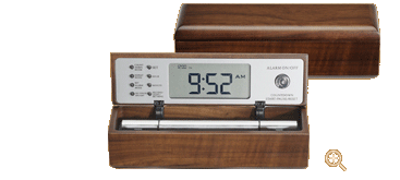 Walnut B Tone Digital Zen Clock