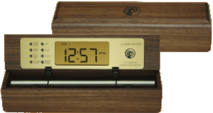 Walnut E Tone Digital Zen Clock